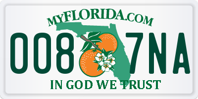 FL license plate 0087NA