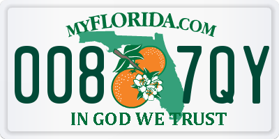 FL license plate 0087QY