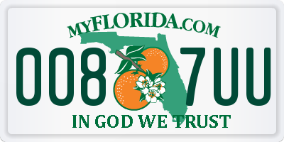 FL license plate 0087UU