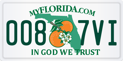 FL license plate 0087VI