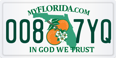 FL license plate 0087YQ