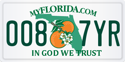 FL license plate 0087YR