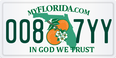 FL license plate 0087YY