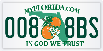 FL license plate 0088BS