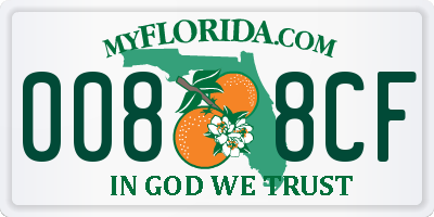 FL license plate 0088CF