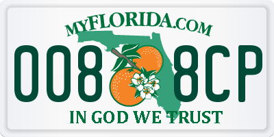 FL license plate 0088CP