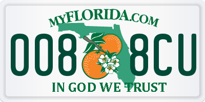 FL license plate 0088CU