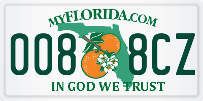 FL license plate 0088CZ