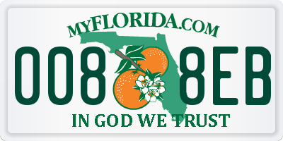 FL license plate 0088EB