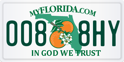 FL license plate 0088HY