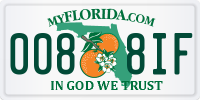 FL license plate 0088IF