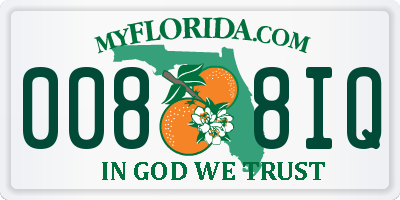 FL license plate 0088IQ