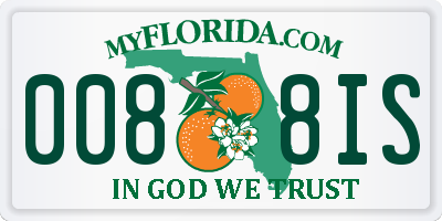 FL license plate 0088IS