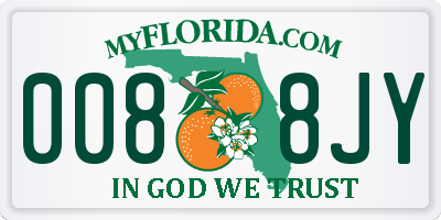 FL license plate 0088JY