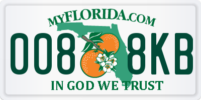 FL license plate 0088KB