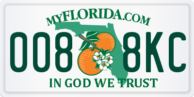 FL license plate 0088KC