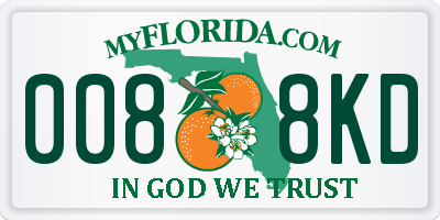 FL license plate 0088KD