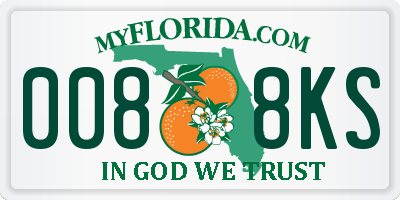 FL license plate 0088KS