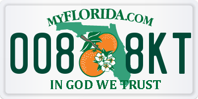 FL license plate 0088KT