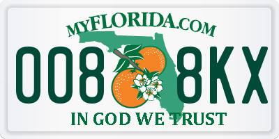 FL license plate 0088KX