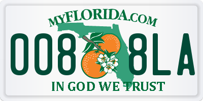 FL license plate 0088LA