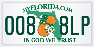 FL license plate 0088LP