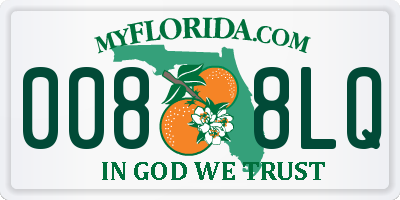 FL license plate 0088LQ