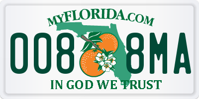 FL license plate 0088MA