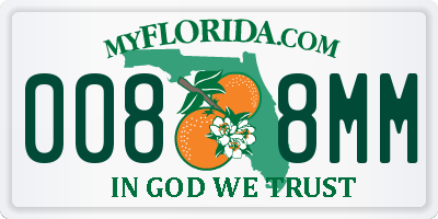 FL license plate 0088MM