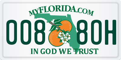 FL license plate 0088OH