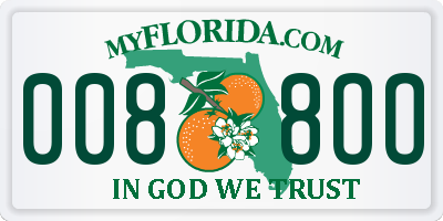 FL license plate 0088OO