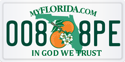 FL license plate 0088PE