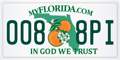 FL license plate 0088PI