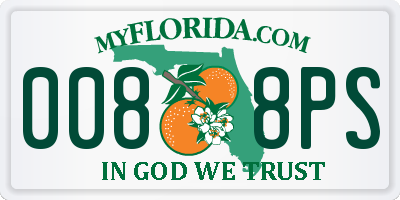 FL license plate 0088PS