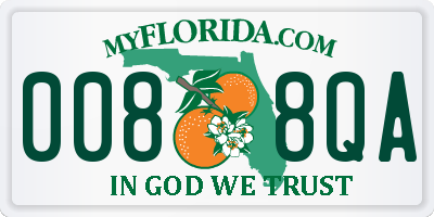 FL license plate 0088QA