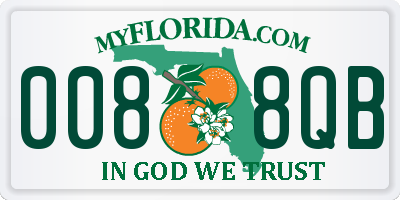 FL license plate 0088QB