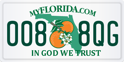 FL license plate 0088QG