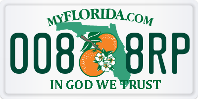FL license plate 0088RP