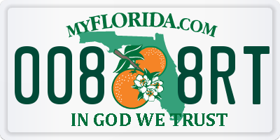 FL license plate 0088RT