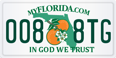 FL license plate 0088TG