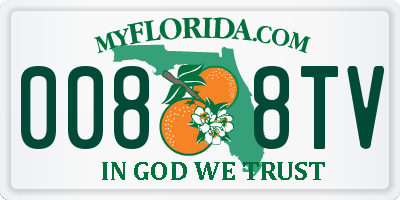 FL license plate 0088TV