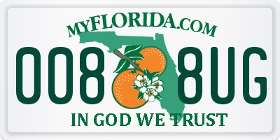 FL license plate 0088UG