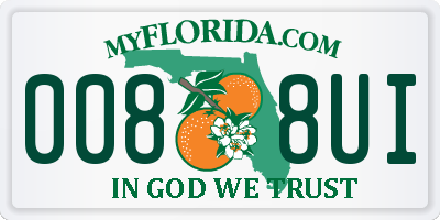 FL license plate 0088UI