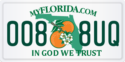 FL license plate 0088UQ