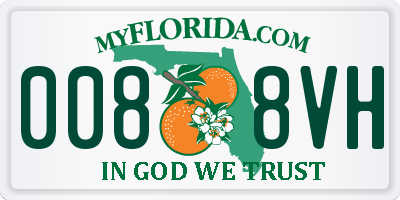 FL license plate 0088VH