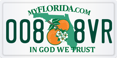FL license plate 0088VR