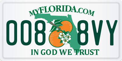FL license plate 0088VY