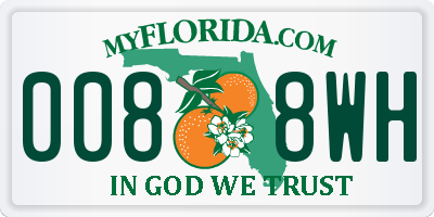 FL license plate 0088WH