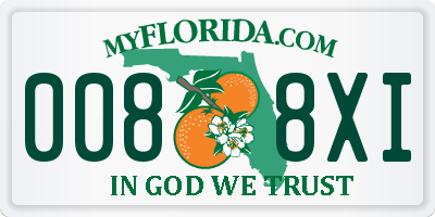 FL license plate 0088XI