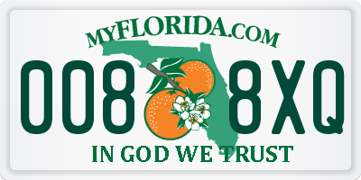 FL license plate 0088XQ